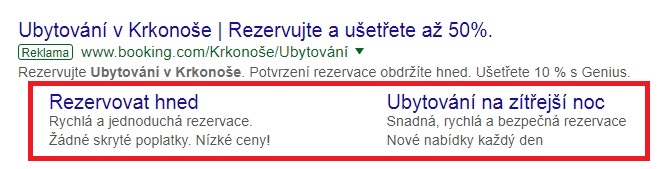 Rozšíření o strukturované úryvky