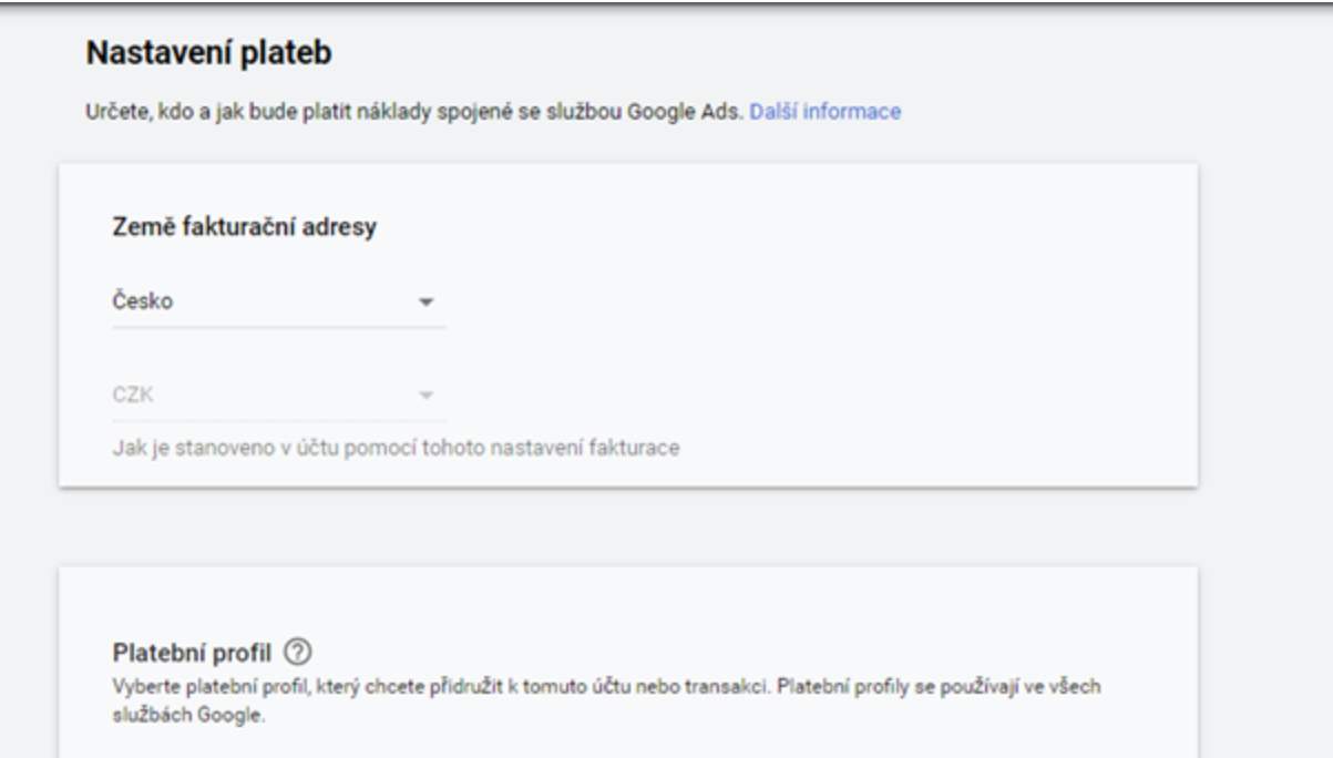 Přidání karty Google