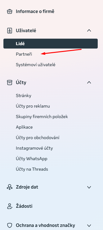 Odebrání přístupu Facebook Business Manageru