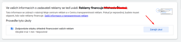 Ověření inzerenta Google Ads 7