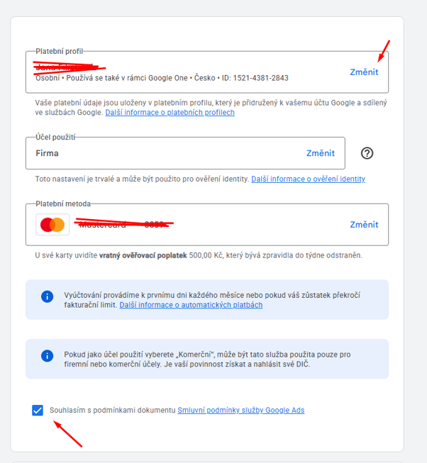 Přidání karty Google Ads 2