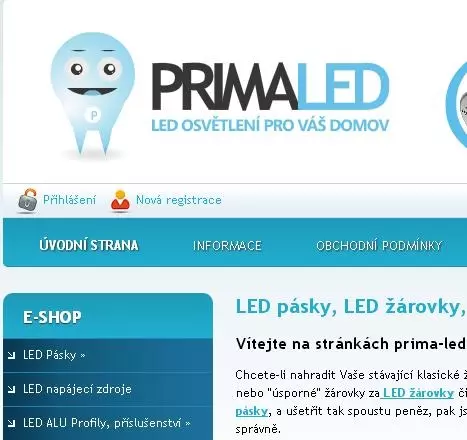 www.prima-led.cz - optimalizace pro vyhledavace